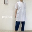 画像1: DANTON （ダントン） バンドカラー 半袖ロングシャツ (1)