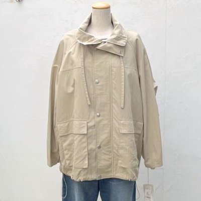 画像2: cafune（カフネ）リサイクルナイロン　スタンドジャケット recycle nylon hood jacket